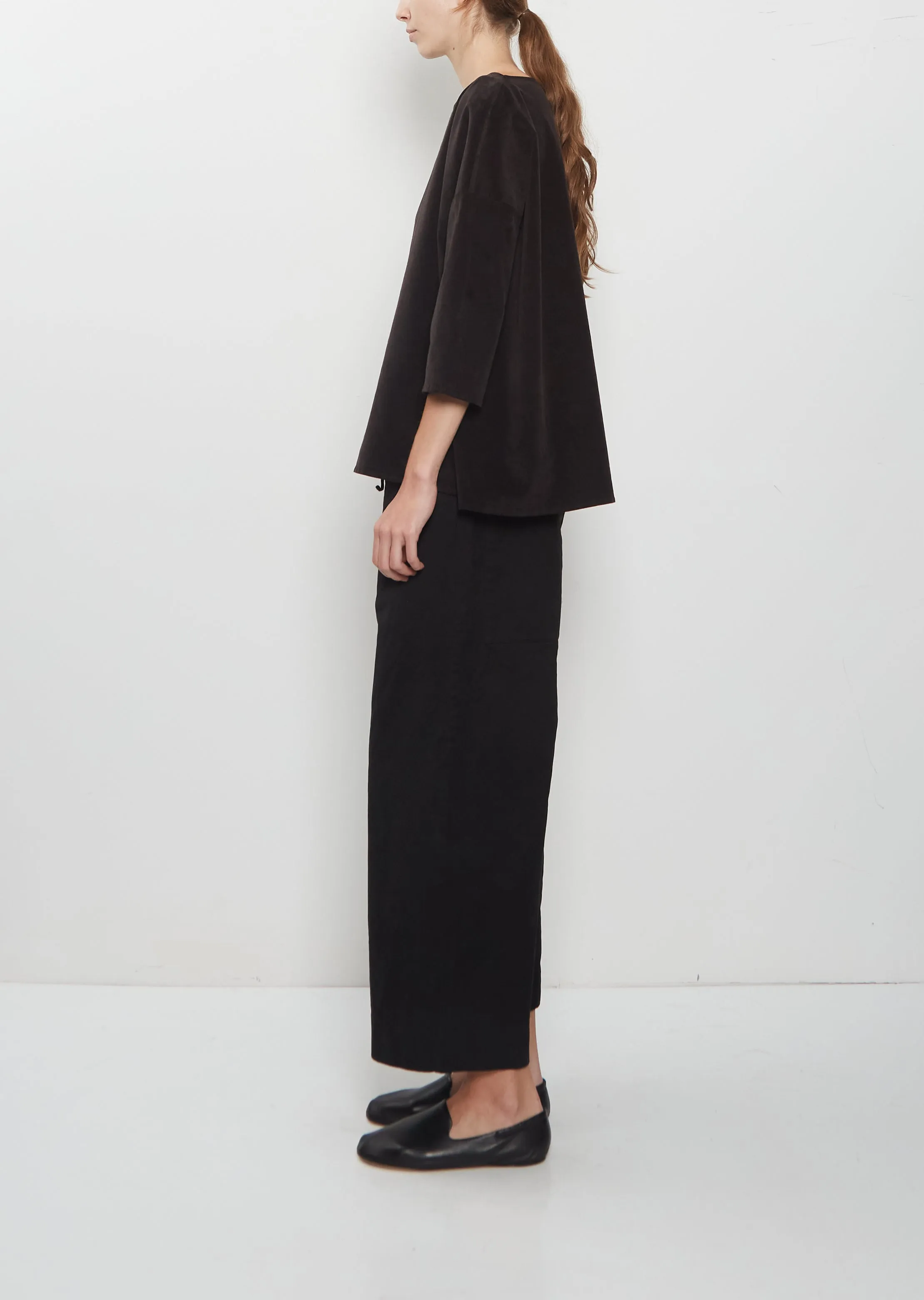 Velvet Boatneck Top — Brown sold by La Garconne product image thumbnail 2