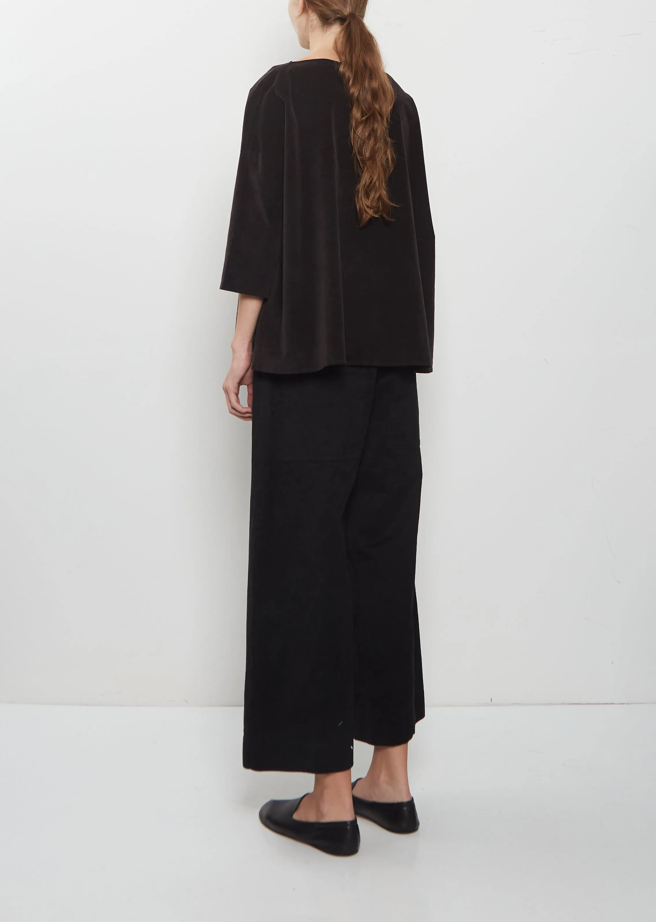 Velvet Boatneck Top — Brown sold by La Garconne product image thumbnail 3