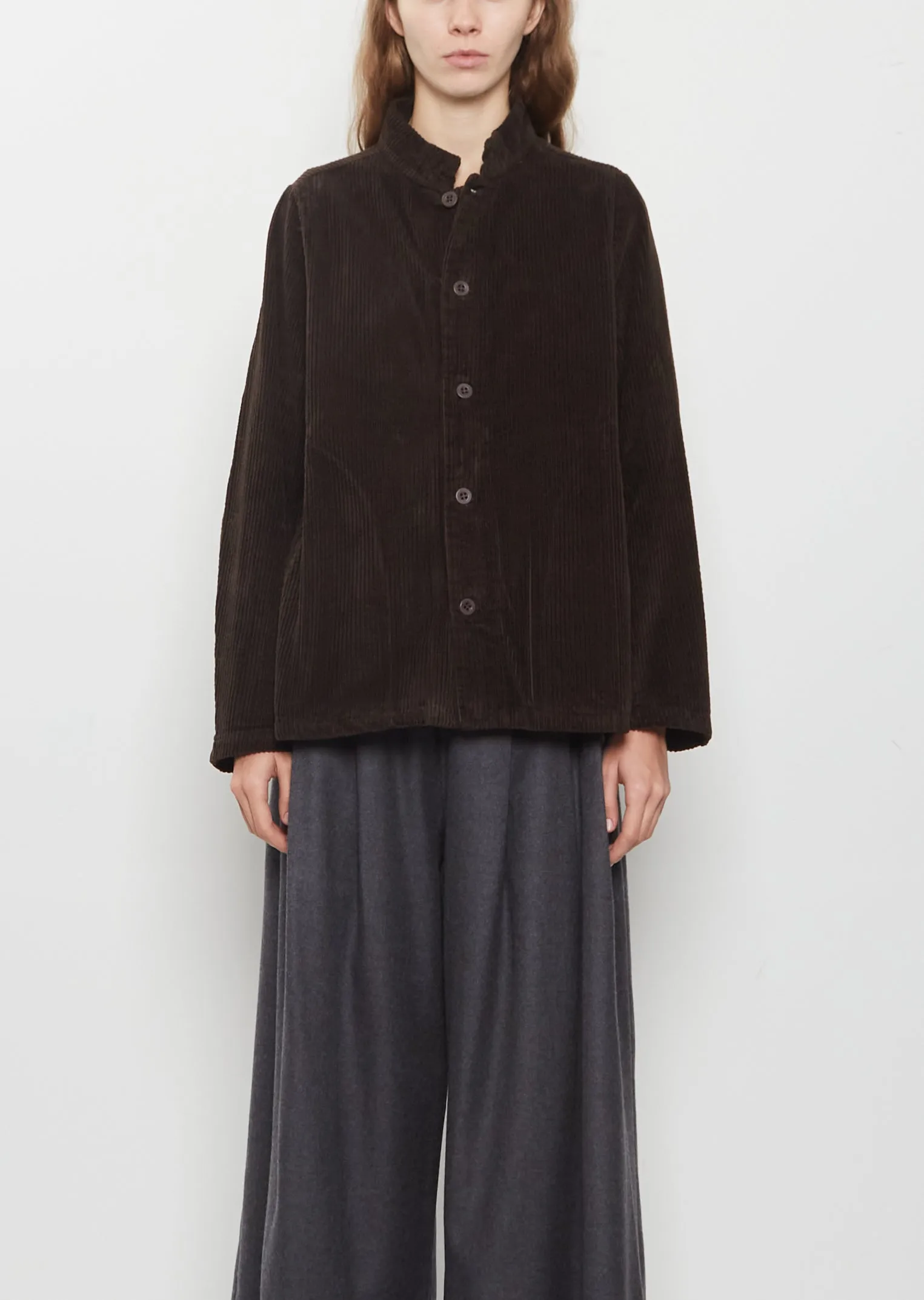 Pireo Velluto Cotton Jacket — Cacao sold by La Garconne