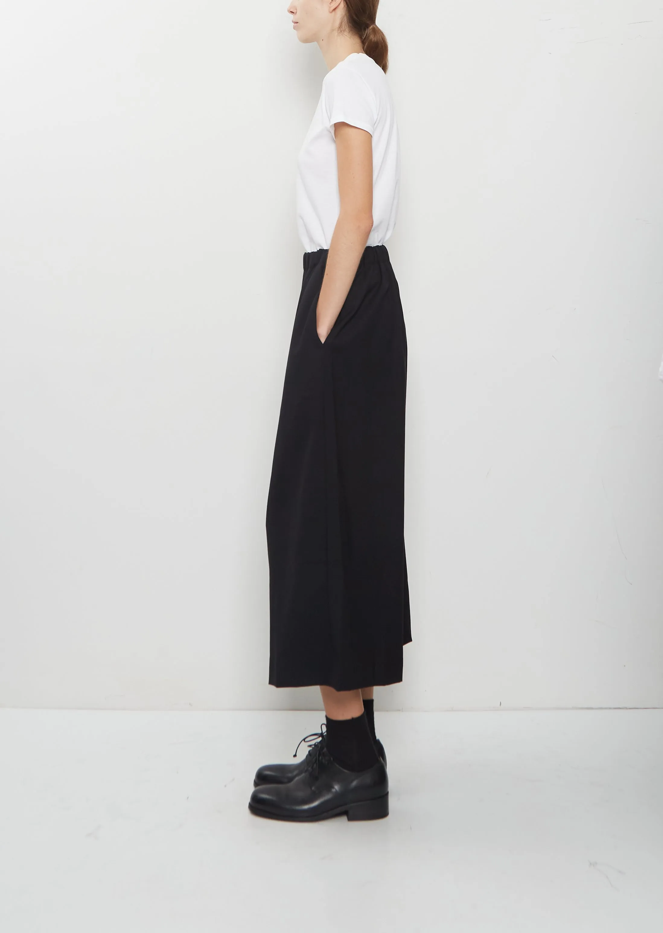 Wool Georgette Elasticated Waist Wide Pants sold by La Garconne product image thumbnail 2