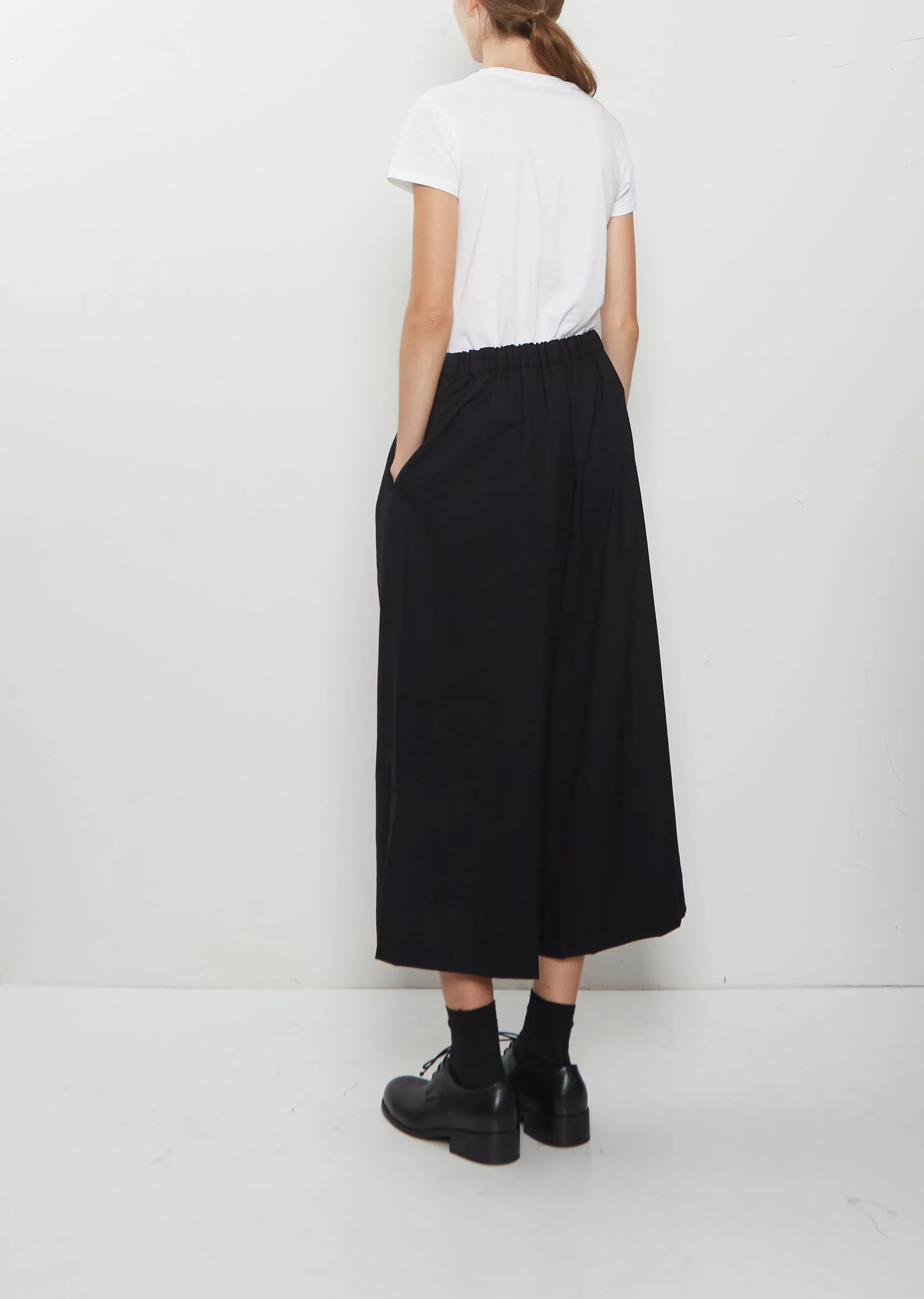 Wool Georgette Elasticated Waist Wide Pants sold by La Garconne product image thumbnail 3