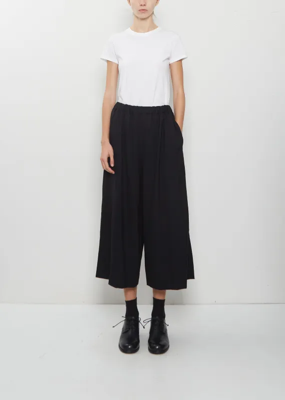 Wool Georgette Elasticated Waist Wide Pants made by Comme des Garcons