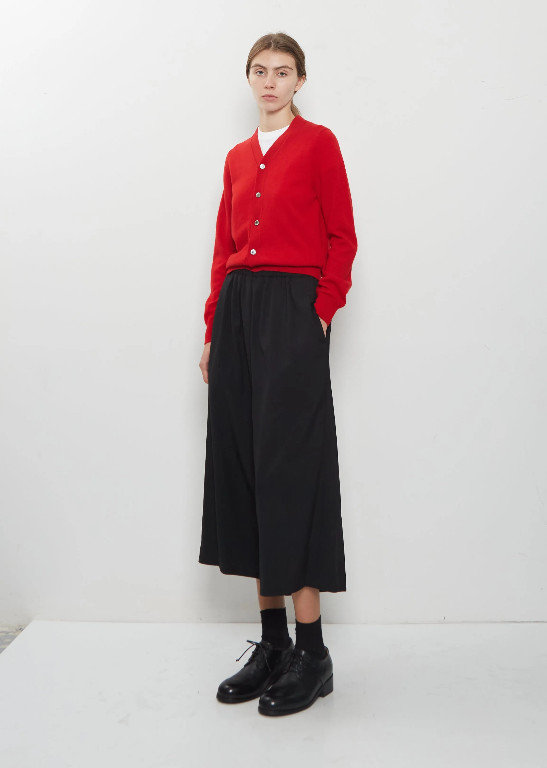 Tropical Wool Elasticated Waist Wide Pants sold by La Garconne product image thumbnail 4