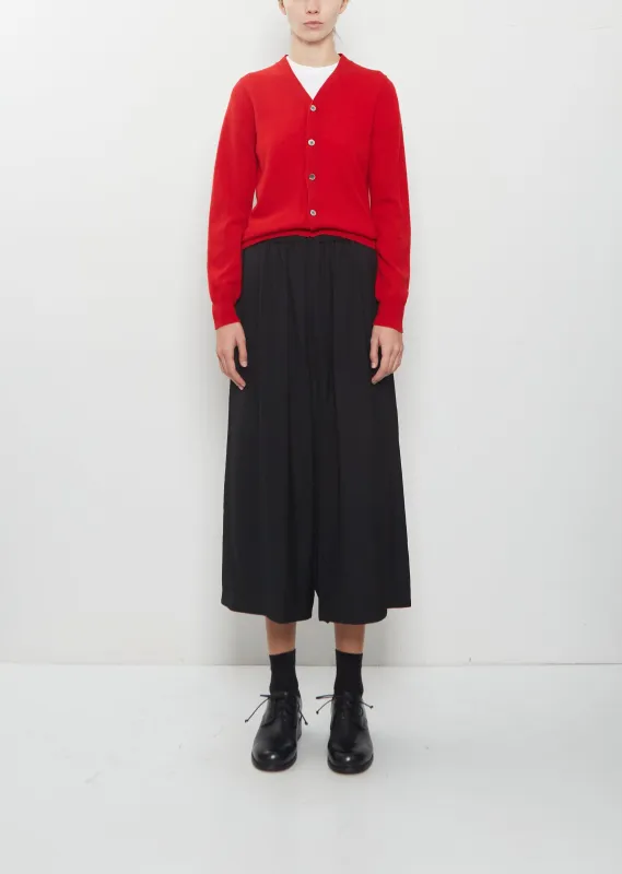 Tropical Wool Elasticated Waist Wide Pants made by Comme des Garcons