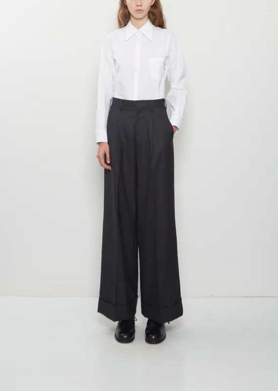 Wool Stripe Pleated Trouser made by Junya Watanabe