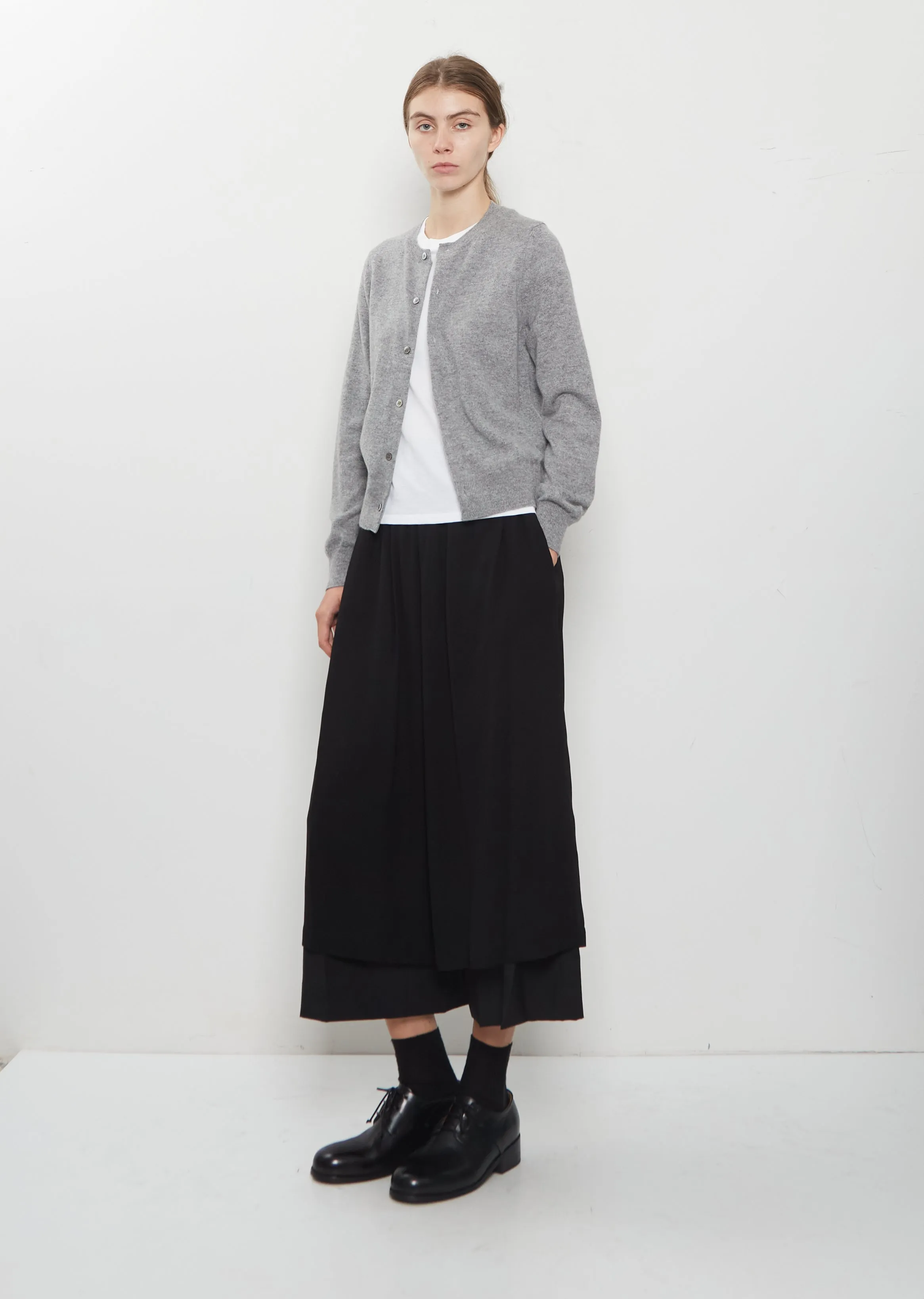 12 Gauge Cashmere Jersey Cardigan — Grey sold by La Garconne product image thumbnail 4