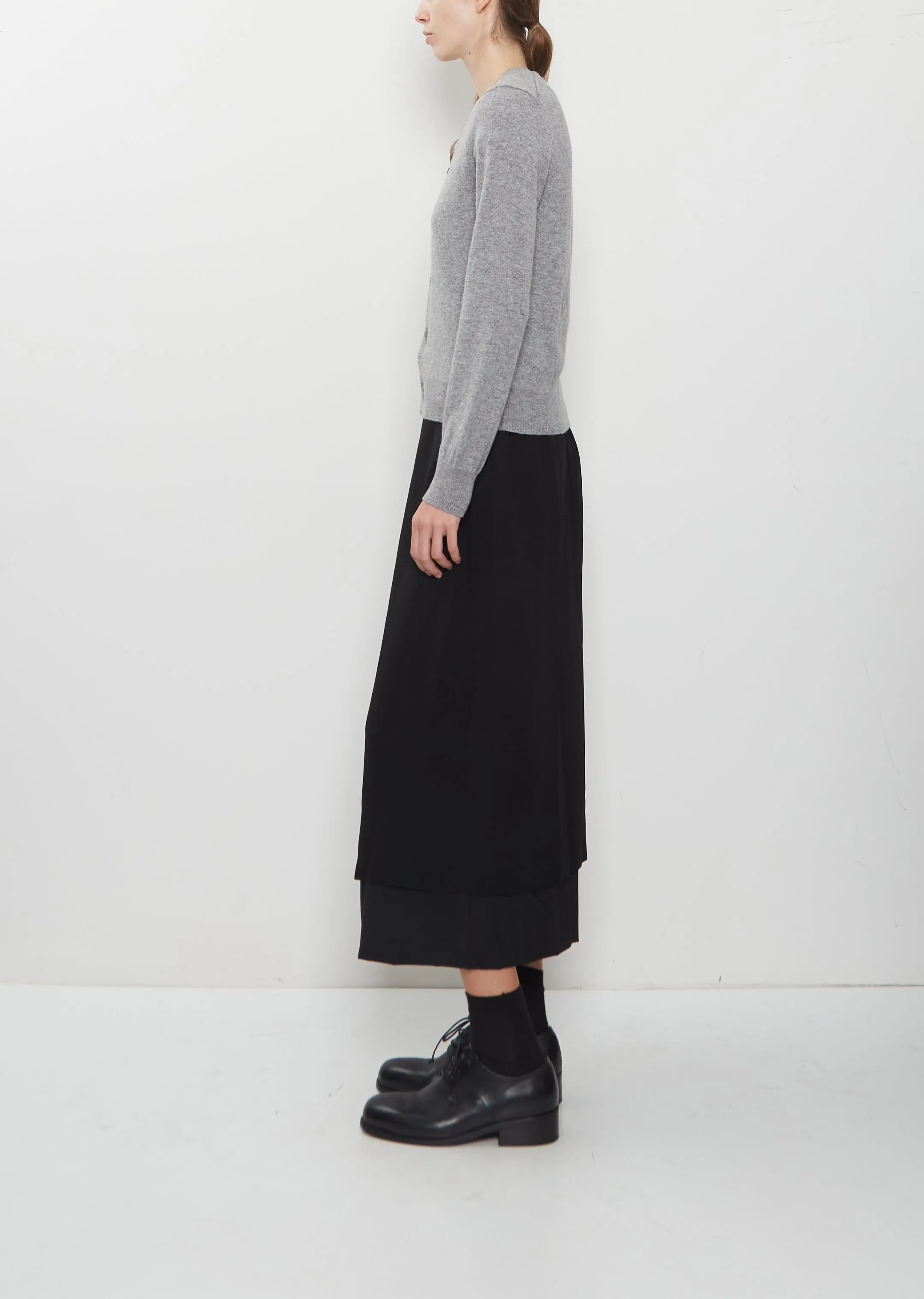 12 Gauge Cashmere Jersey Cardigan — Grey sold by La Garconne product image thumbnail 2