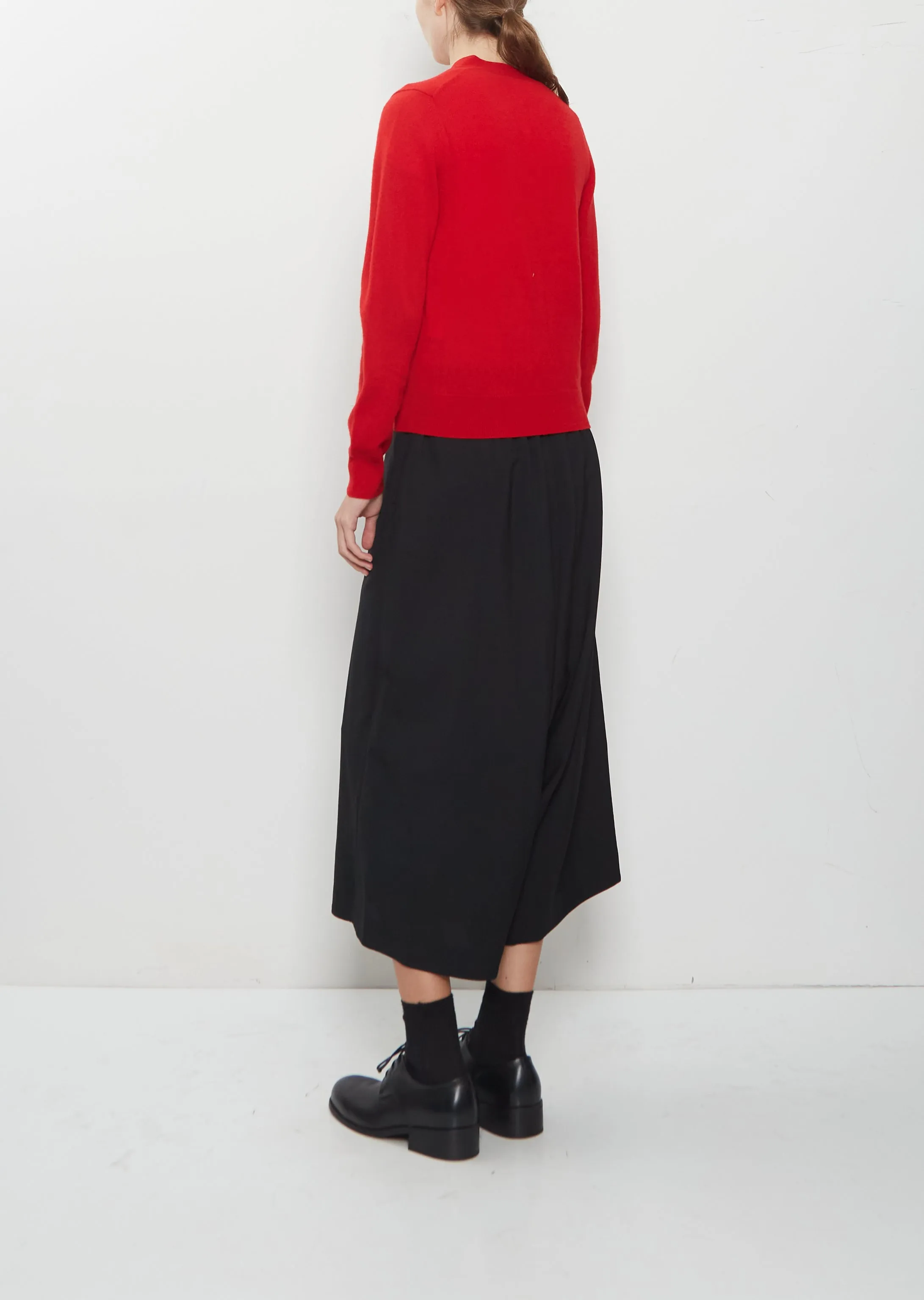 12 Gauge Cashmere Jersey Cardigan — Red sold by La Garconne product image thumbnail 3