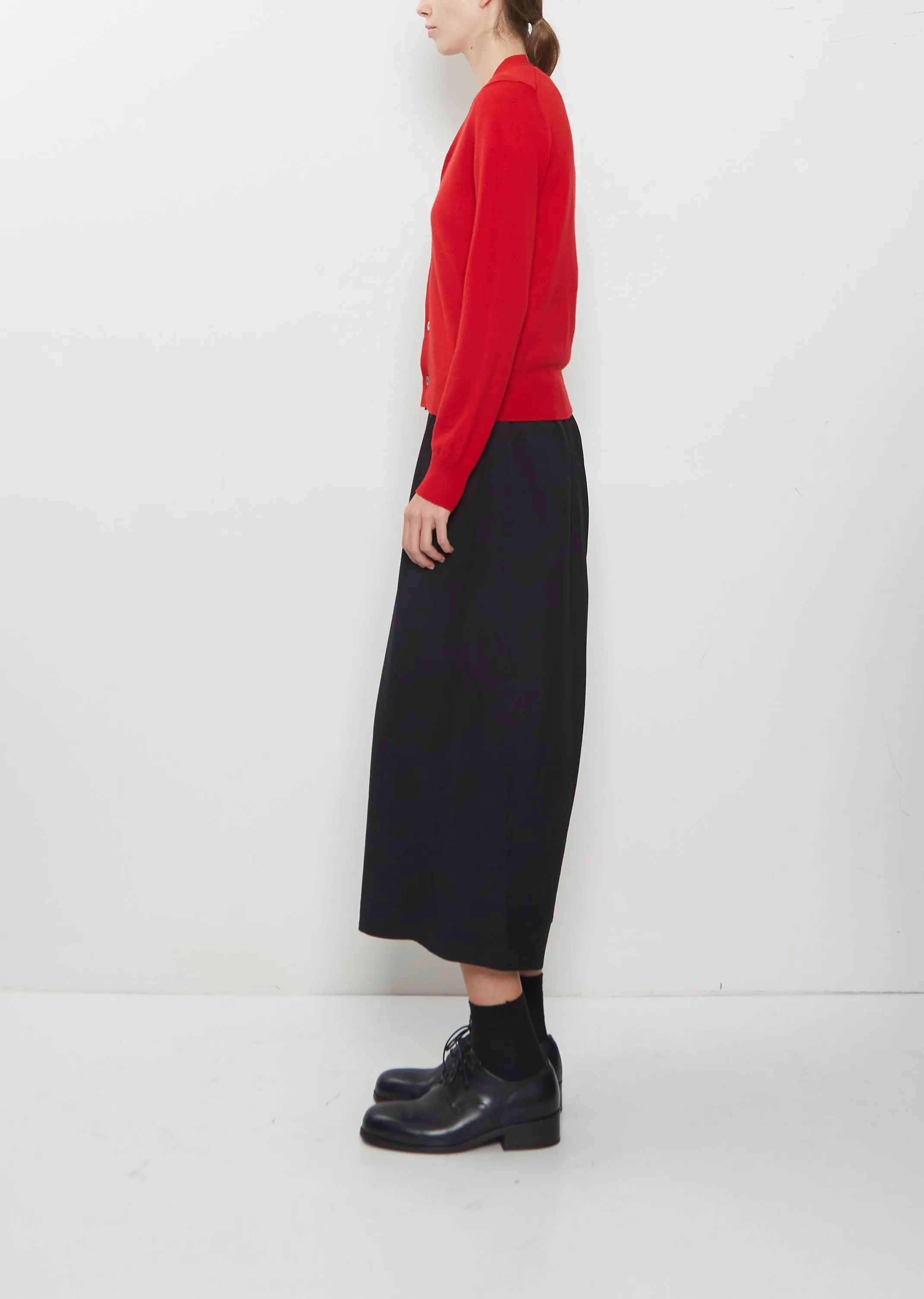 12 Gauge Cashmere Jersey Cardigan — Red sold by La Garconne product image thumbnail 2