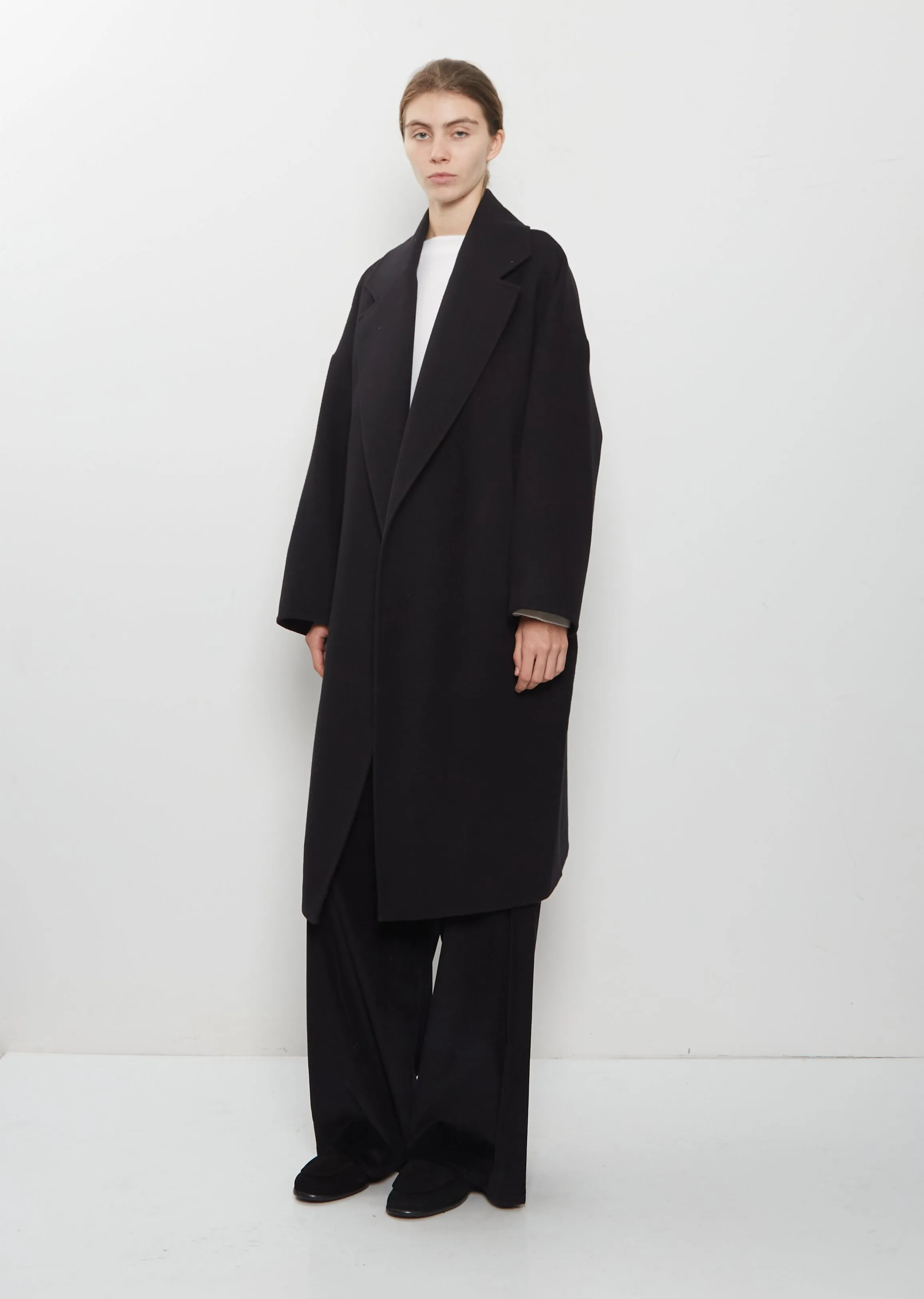 Panno Wool Oversized Coat — Black sold by La Garconne product image thumbnail 4