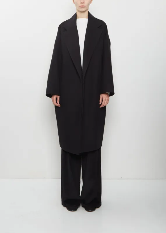 Panno Wool Oversized Coat — Black made by Dusan