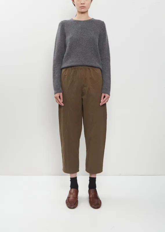 Crinkle Cotton Tapered Cropped Pants made by A Punto B