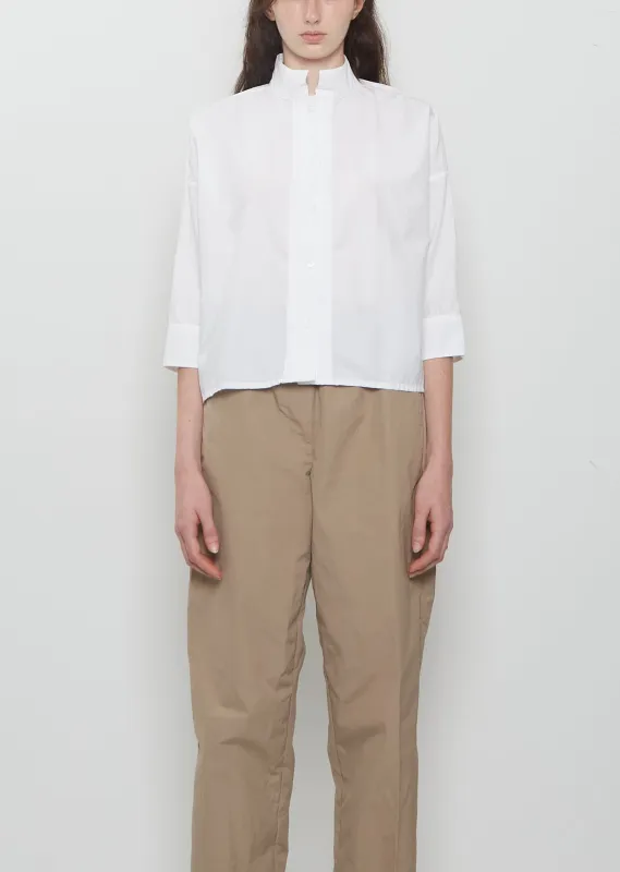Claudia Cotton Shirt — White made by Bergfabel