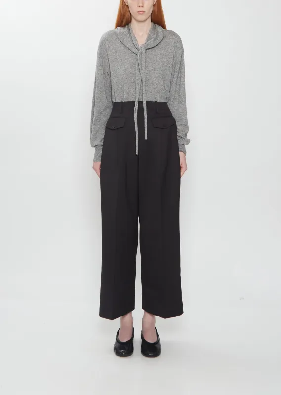 Lustrous Wool Pants made by Issey Miyake