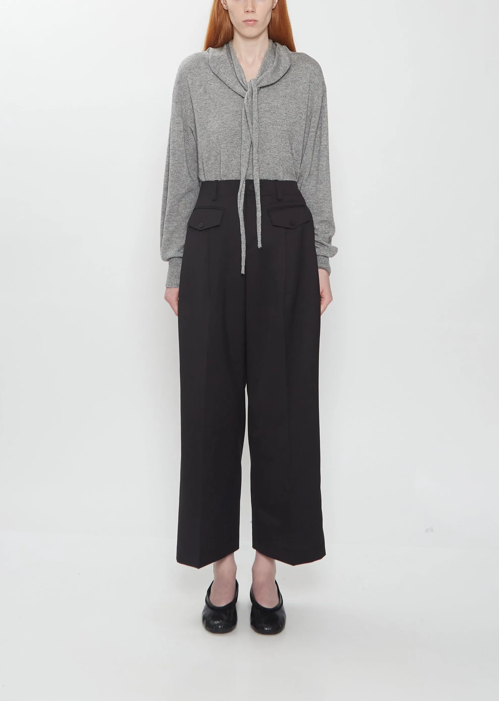 Lustrous Wool Pants sold by La Garconne
