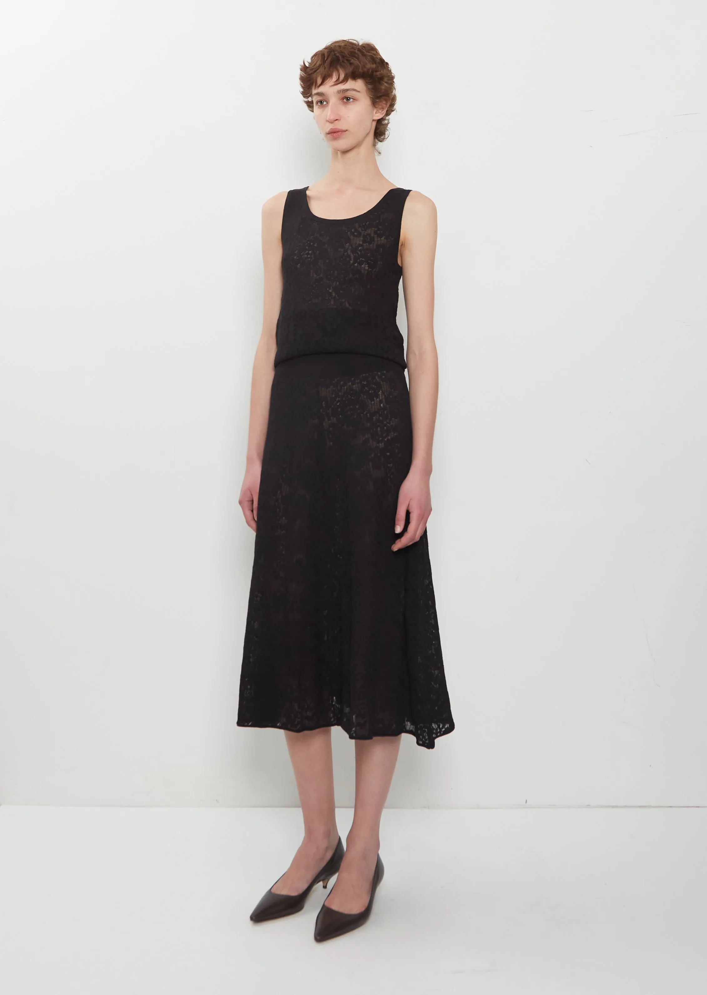 n°523 Kelly Lace Cashmere Skirt — Raven sold by La Garconne product image thumbnail 4
