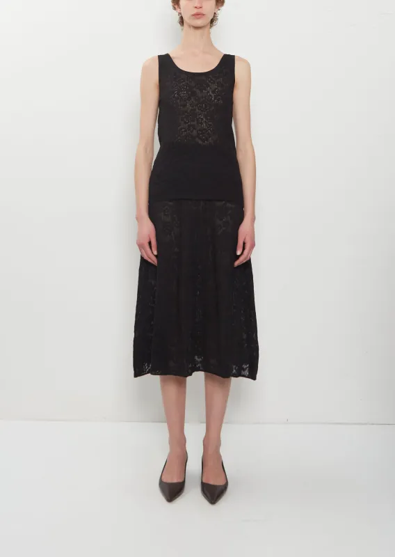 n°523 Kelly Lace Cashmere Skirt — Raven made by extreme cashmere