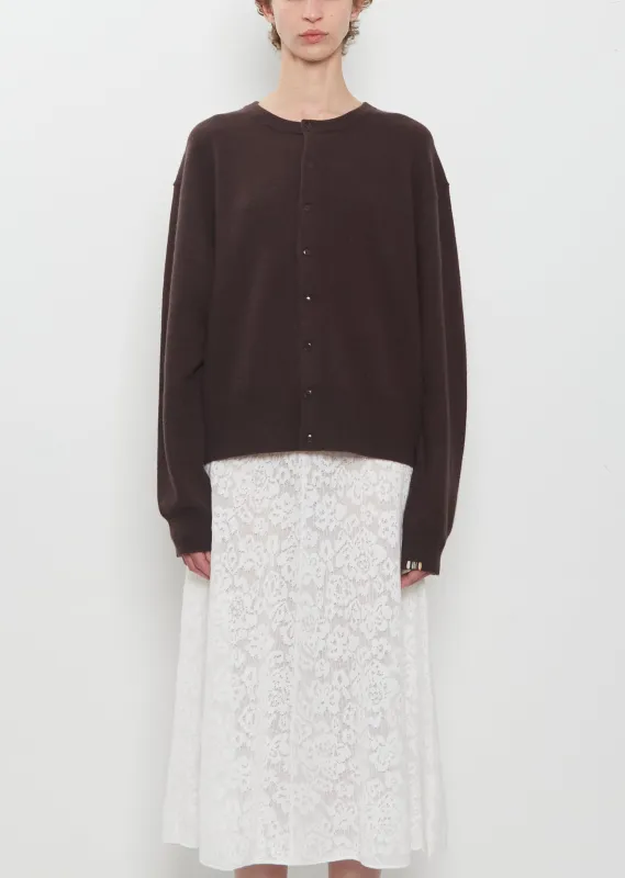 n°436 Luce Cashmere Button Up Cardigan made by extreme cashmere