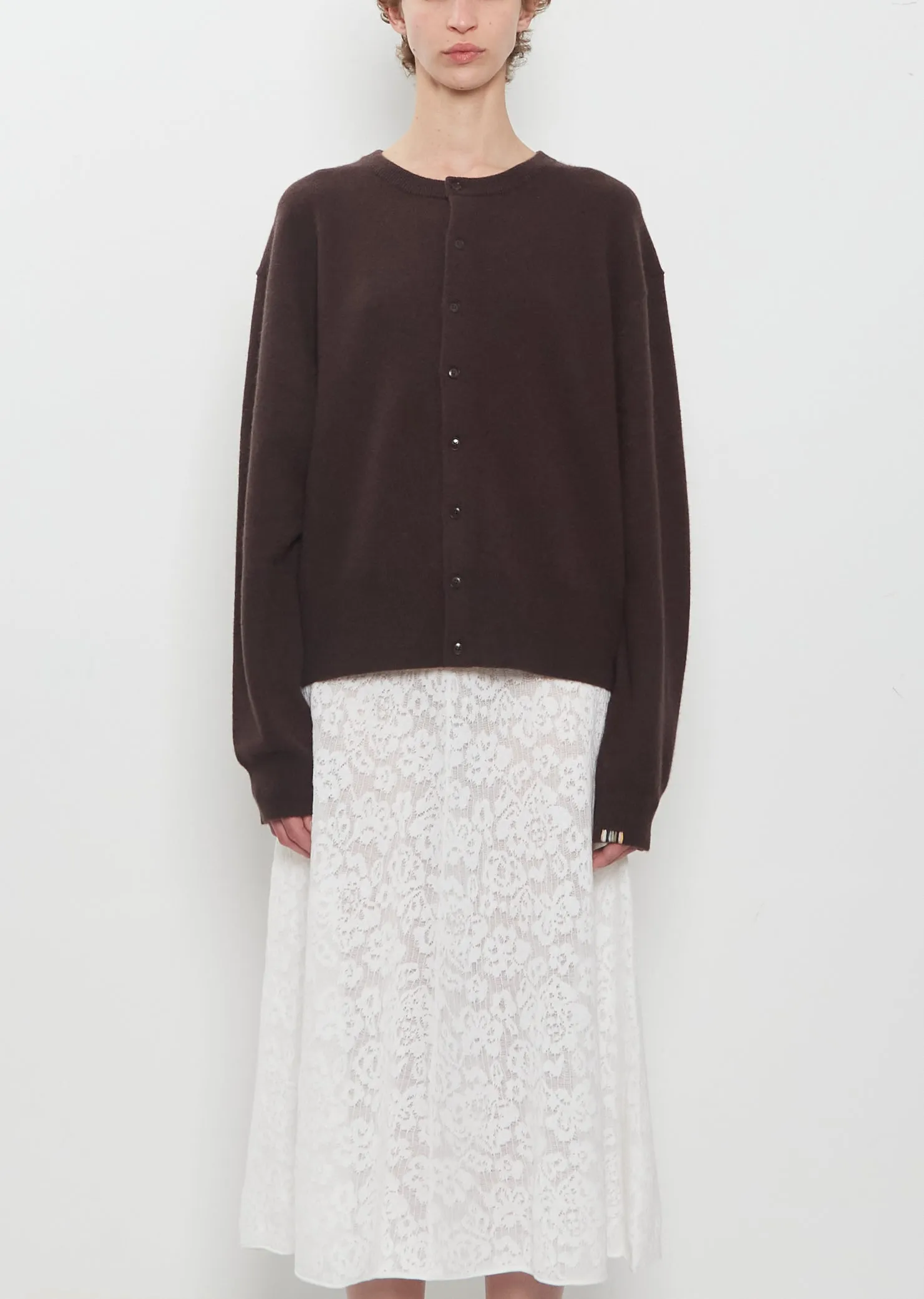 n°436 Luce Cashmere Button Up Cardigan sold by La Garconne