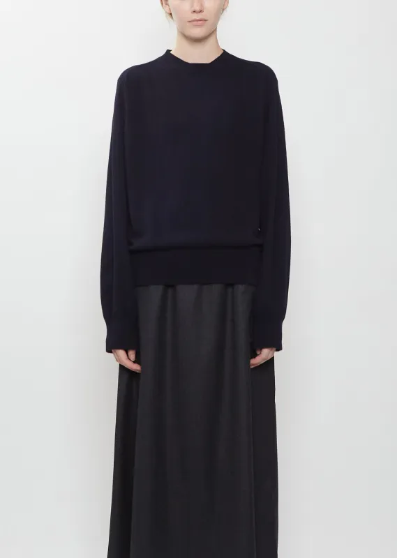 Minos Cashmere Crewneck Sweater — Midnight made by Sofie D'Hoore