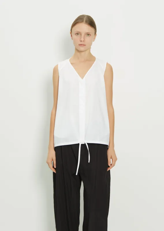 Sleeveless Cotton Shirt sold by La Garconne