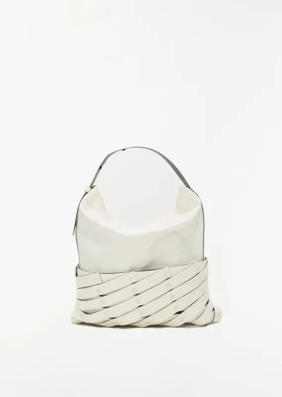 Spiral Grid Hobo Bag — Off White sold by La Garconne