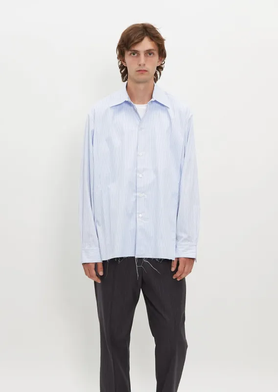 Pocket Shirt — Blue/White Stripe sold by La Garconne