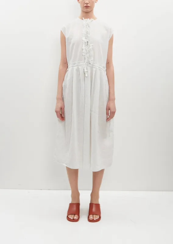 Ruffle Trim Pleated Dress sold by La Garconne