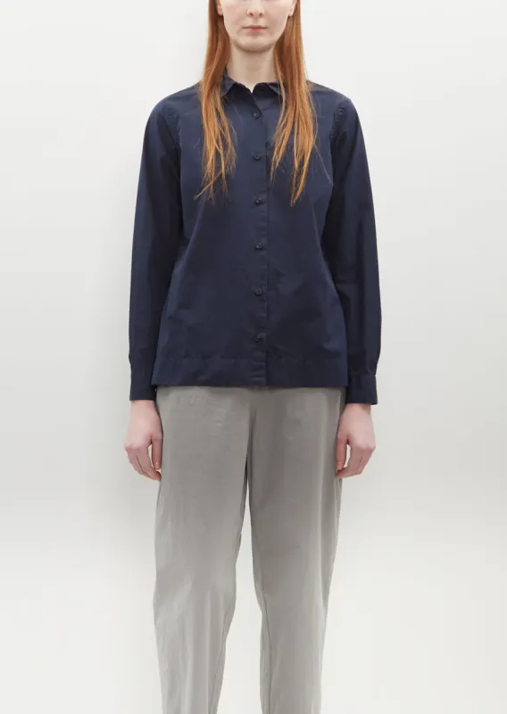 Chloe Light Cotton Shirt — Navy sold by La Garconne