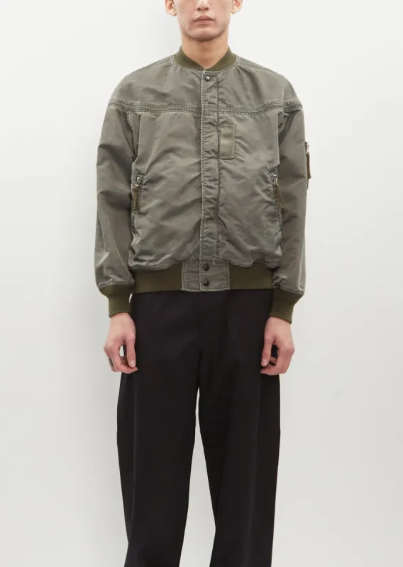 Nylon Twill Garment Dyed Bomber sold by La Garconne