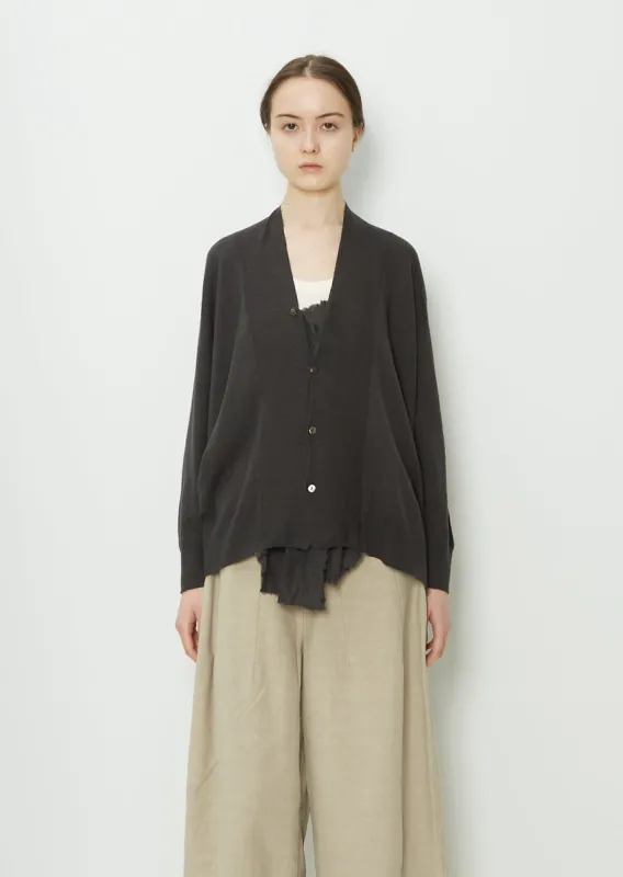 Botanical Dye Cardigan Knit — Charcoal sold by La Garconne