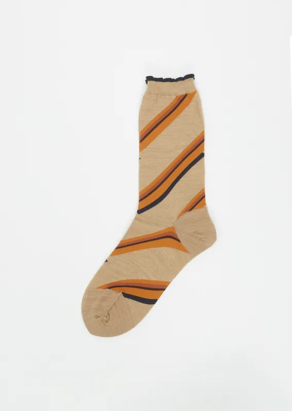 Reginmental Socks — Beige sold by La Garconne