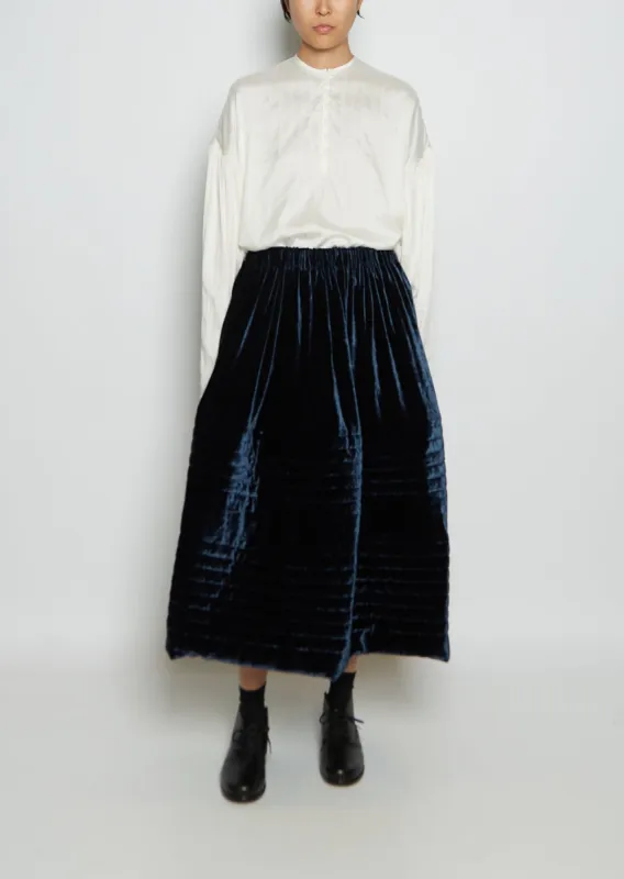 Sofia Silk Velvet Skirt sold by La Garconne