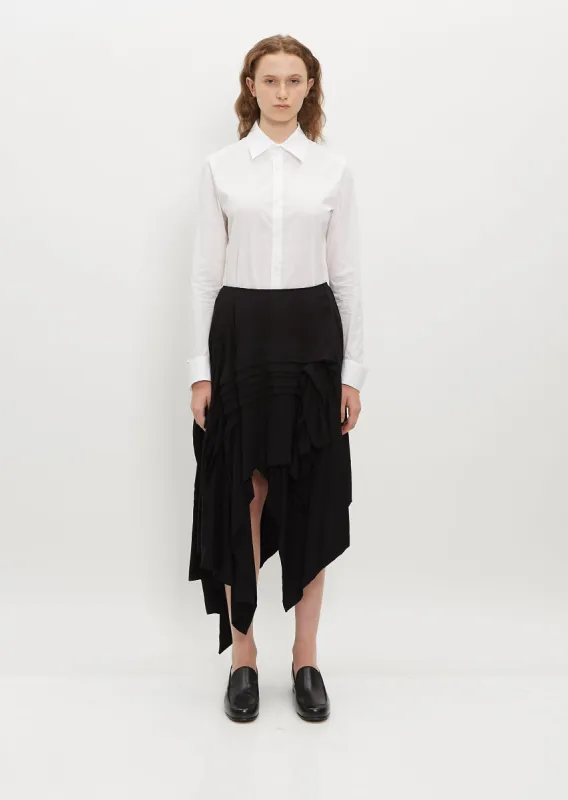 Horizontal Pintuck Skirt sold by La Garconne