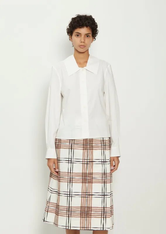 Cotton Bold Collar Shirt sold by La Garconne