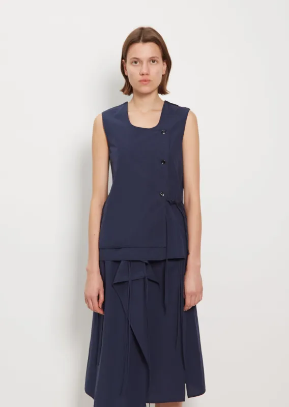 Asymmetric Layered Cotton Top sold by La Garconne