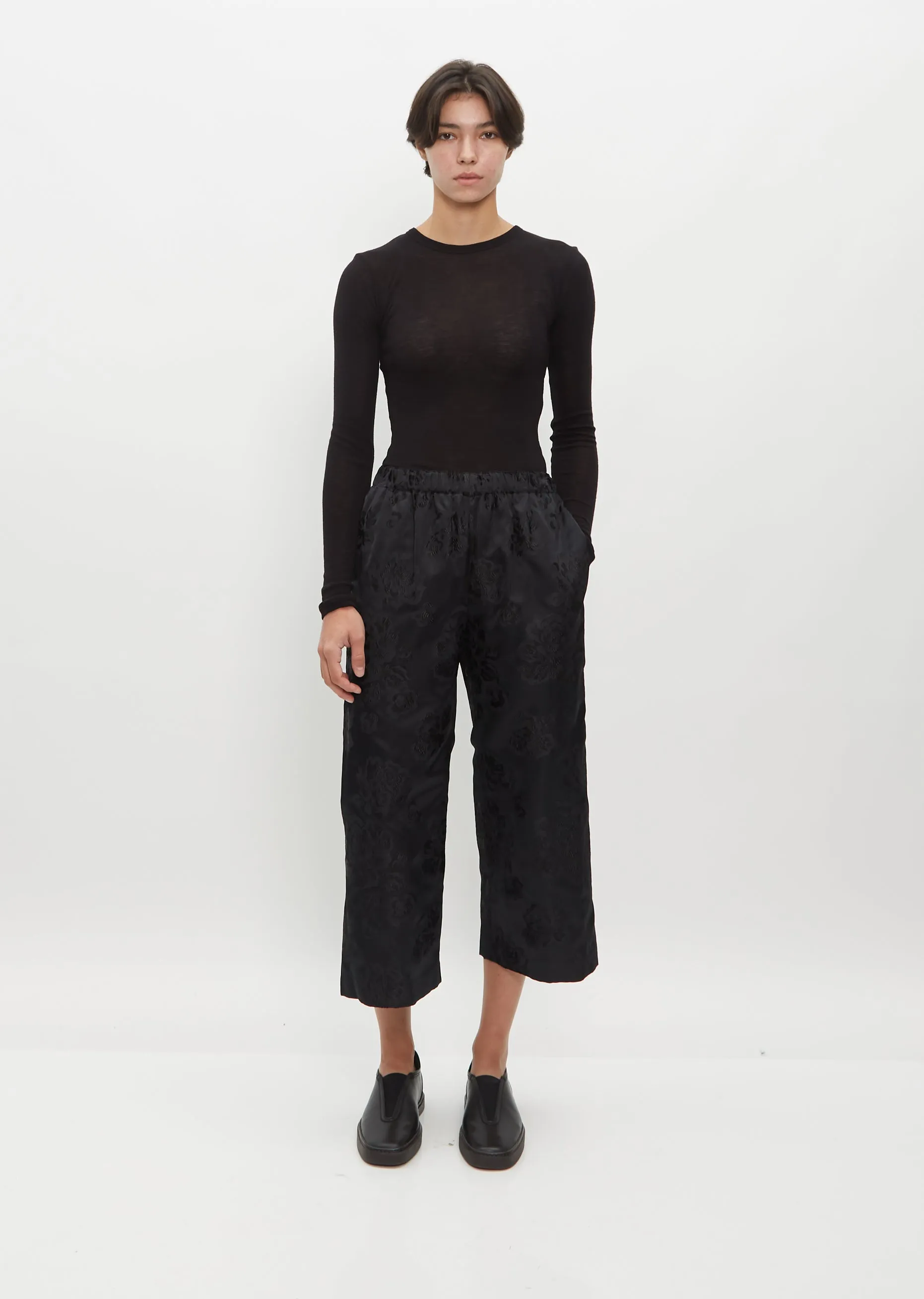 Jacquard Floral Pants sold by La Garconne