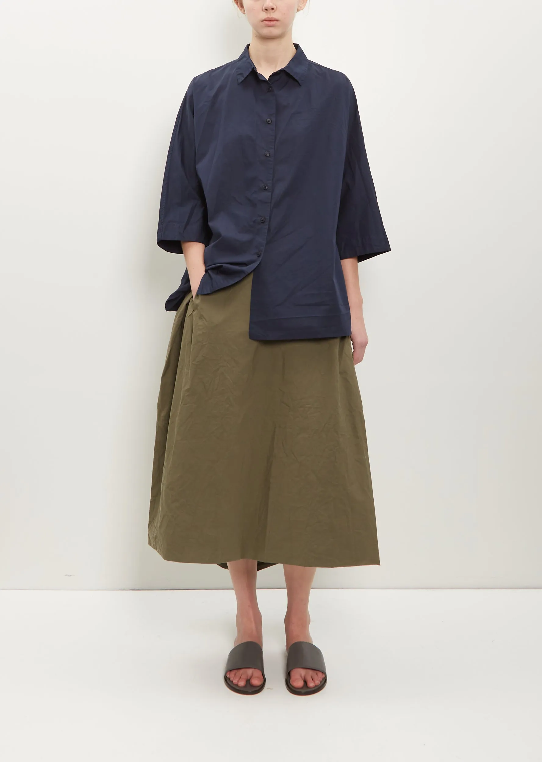 Waga Light Cotton Shirt — Navy sold by La Garconne product image thumbnail 4