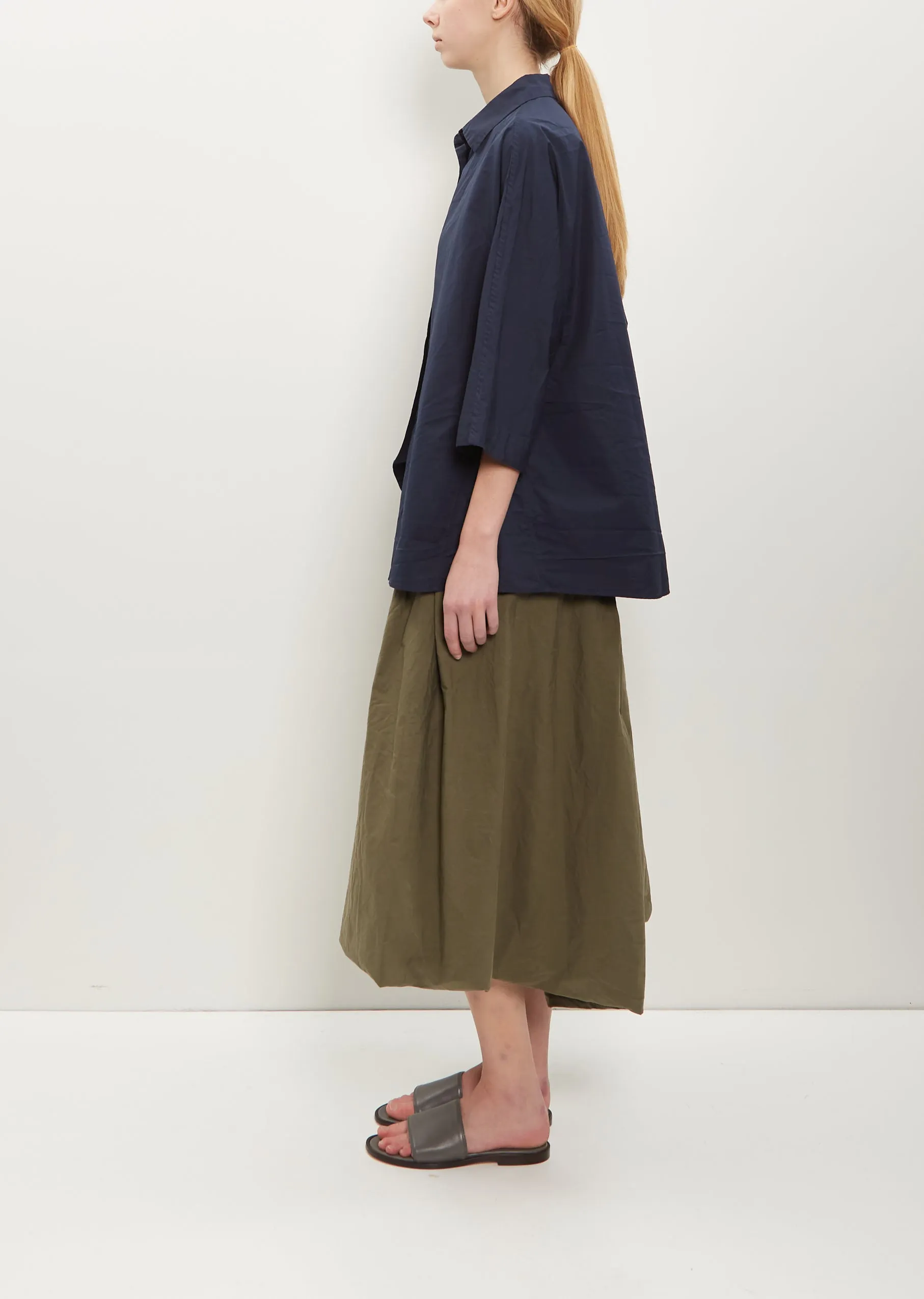 Waga Light Cotton Shirt — Navy sold by La Garconne product image thumbnail 2