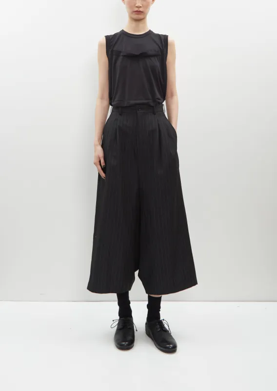 Pinstripe Wide Leg Pants sold by La Garconne