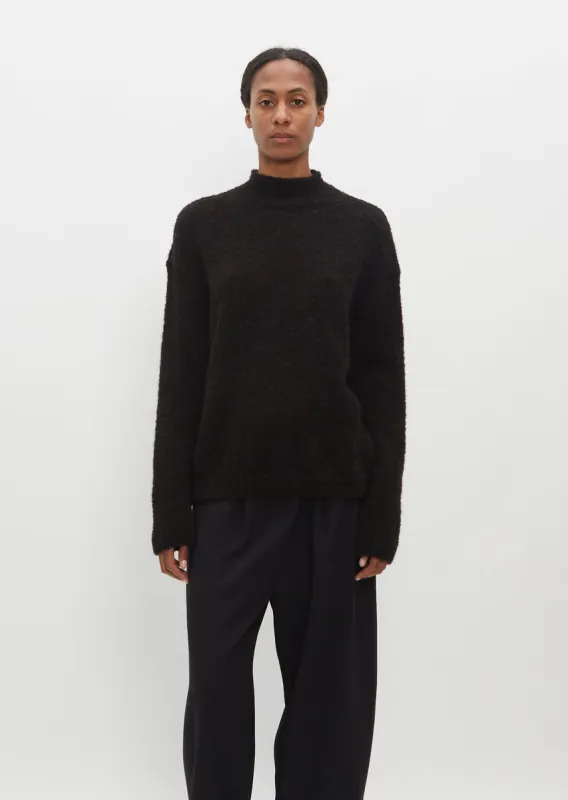 Owen Alpaca and Wool Sweater — Black sold by La Garconne