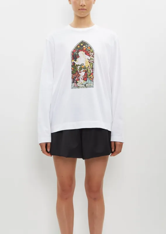 Stained Glass Print Long Sleeve T-Shirt sold by La Garconne