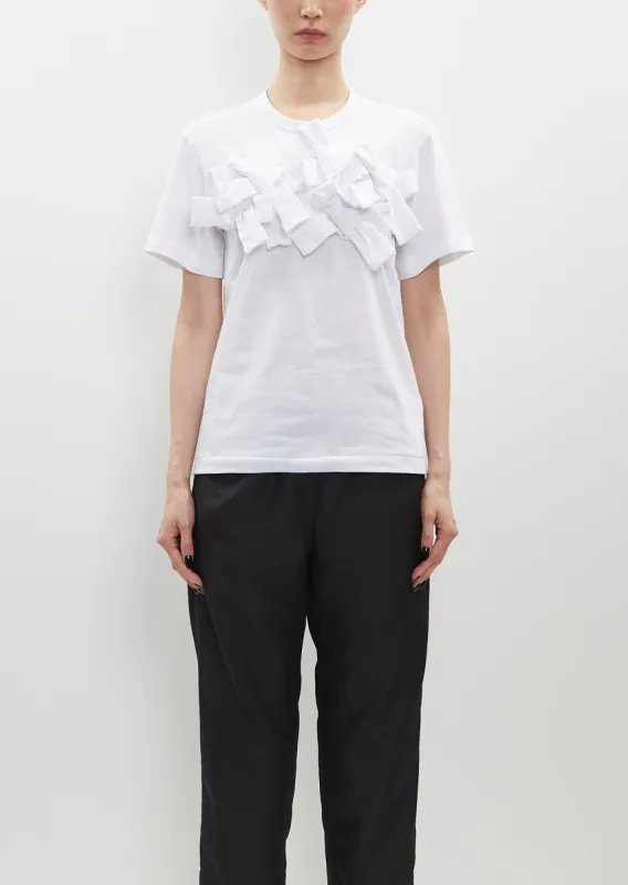 Cotton Bow Appliqué T-Shirt sold by La Garconne