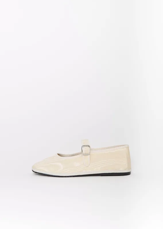 Mary Jane Pasj Moire Ness — Cream sold by La Garconne