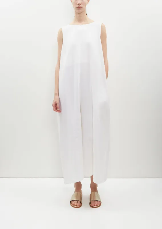 Crepe Linen Sleeveless Jumpsuit sold by La Garconne