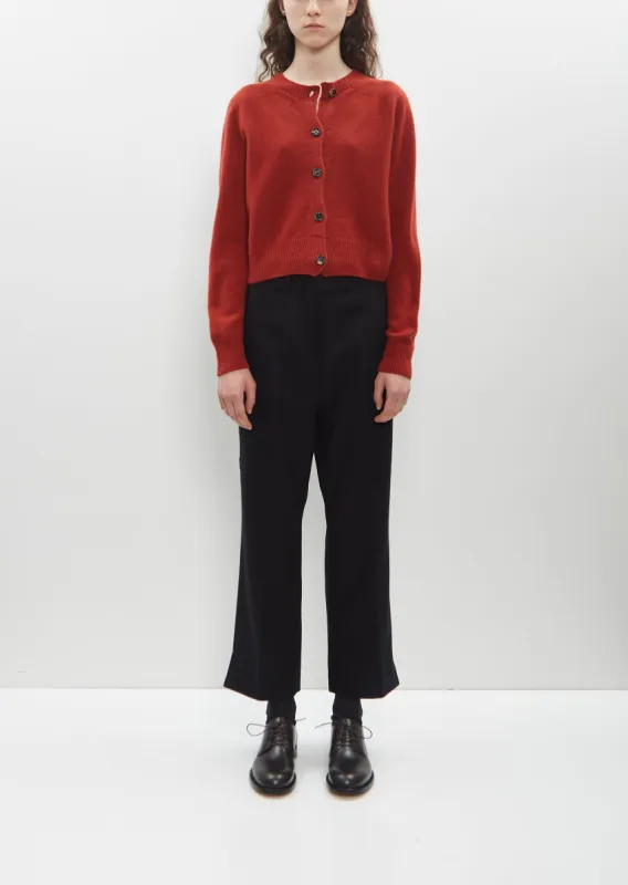 Midi Waist Crop Flannel Pants sold by La Garconne