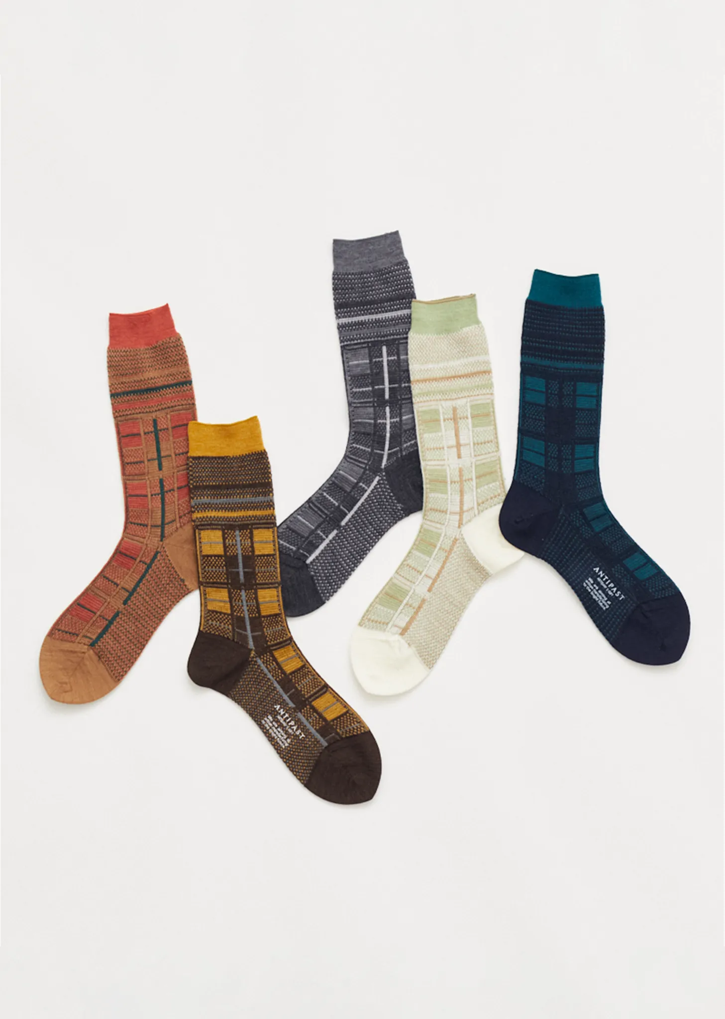 Tartan Check Socks — Charchoal sold by La Garconne product image thumbnail 2