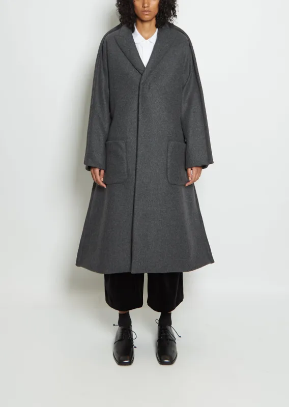 Wool Blend Peak Lapel Coat made by La Garconne