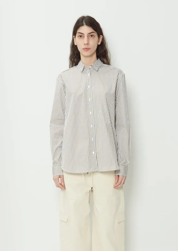 Signature Cotton Shirt — Dark Taupe sold by La Garconne