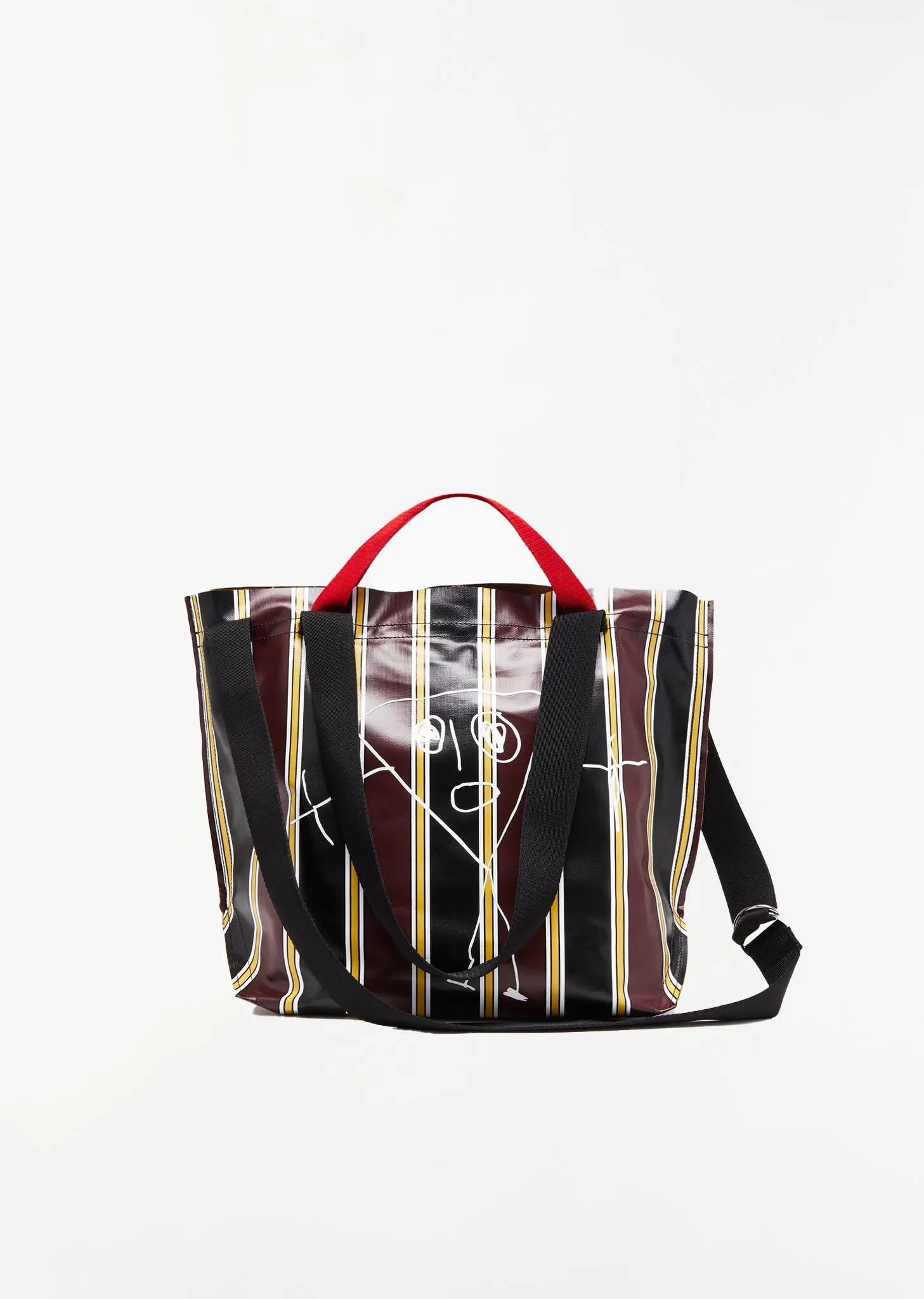 Medium Printed Shopper Bag — Bordeaux Stripe sold by La Garconne product image thumbnail 2